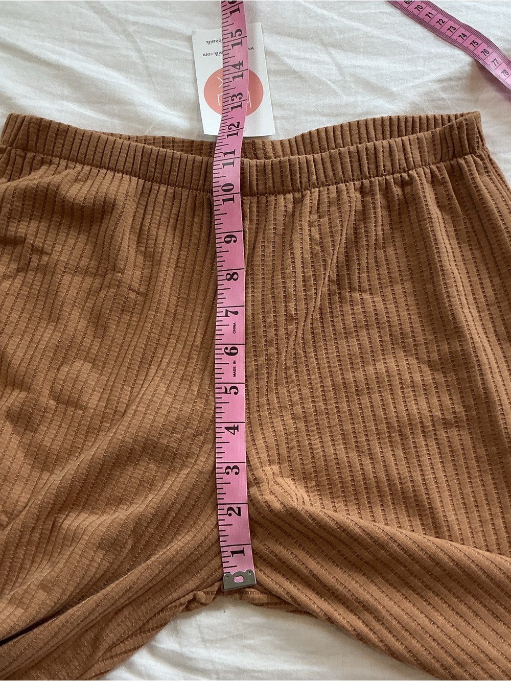 NWT I Love Joah 2 Piece Brown Ribbed Halter and Pants Stretch Comfy Summer Beach - Picture 8 of 12